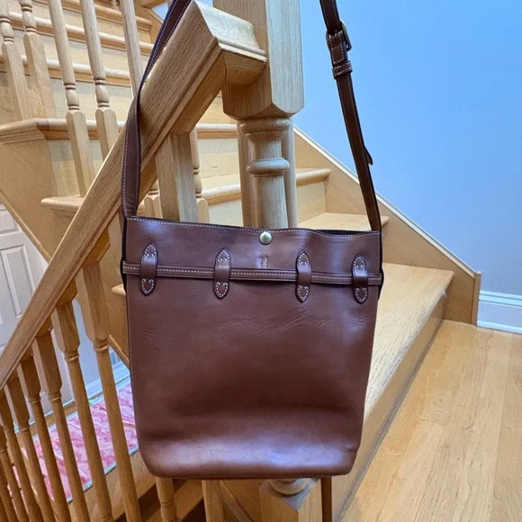 Polo by Ralph Lauren Brown Leather Shoulder Bag - Picture 4 of 9